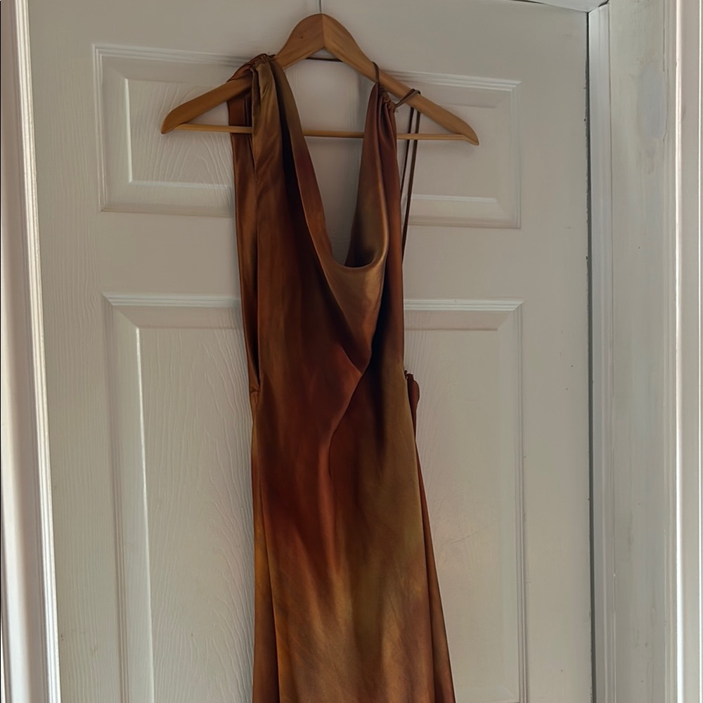 Zara Asymmetrical Backless Slip Dress